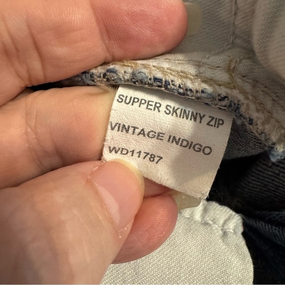 Ksubi Supper Skinny Zip Jeans Vintage Indigo Mid-Rise Blue Size 26 - Picture 7 of 7
